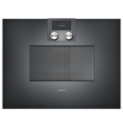 Gaggenau bm450100 four à micro-ondes combiné encastrable h 45 cm anthracite