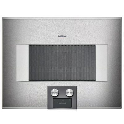 Gaggenau bm454110 four à micro-ondes combiné encastrable h 45 cm acier inoxydable