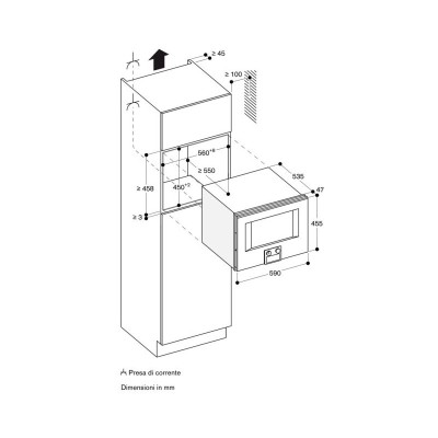 Gaggenau bm454110 four à micro-ondes combiné encastrable h 45 cm acier inoxydable