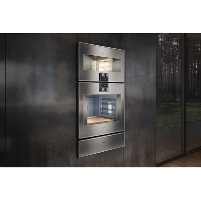 Gaggenau ws482110 cajón calentador incorporado 76 cm acero inoxidable - vidrio