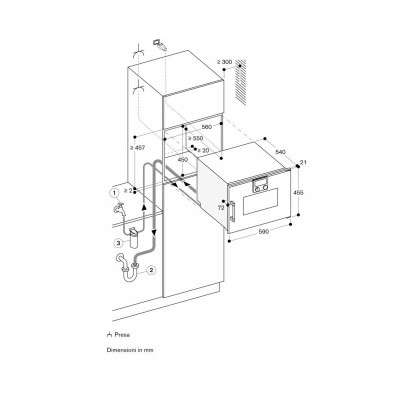 Gaggenau bsp260101 four à vapeur combiné encastrable h 45 cm anthracite