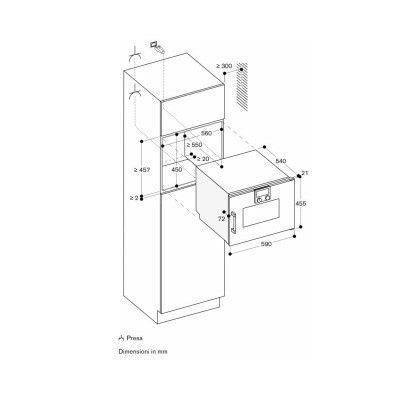 Gaggenau bsp250101 four à vapeur combiné encastrable h 45 cm anthracite