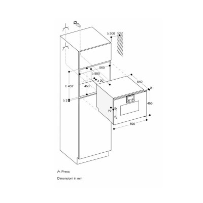 Gaggenau bsp221101 four à vapeur encastrable h 45 cm anthracite