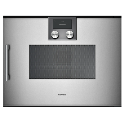 Gaggenau bmp250110 eingebauter kombinierter Mikrowellenherd, Höhe 45 cm, Edelstahl