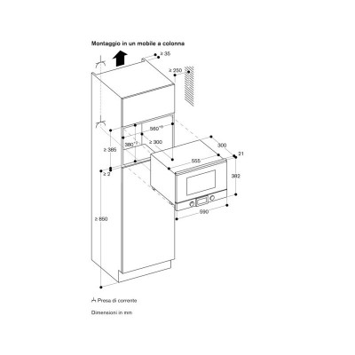 Gaggenau bmp224100 Einbau-Mikrowelle H 38 cm Anthrazit