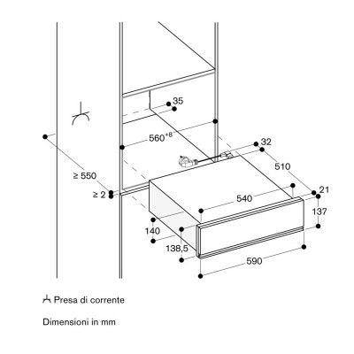 Cajón vacío Gaggenau dvp221100 antracita