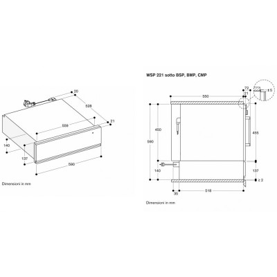 Gaggenau wsp221102 Einbau-Wärmeschublade H 14 cm Anthrazit