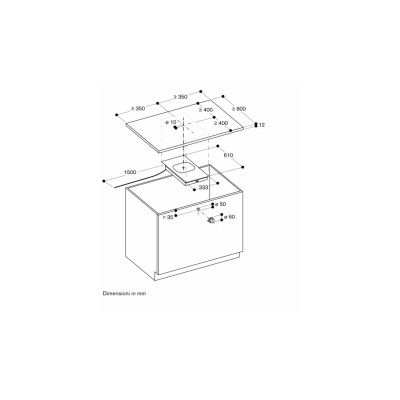 Gaggenau cu428100 Induktionsmodul integriert in das Kochfeld 28 cm Edelstahlknopf