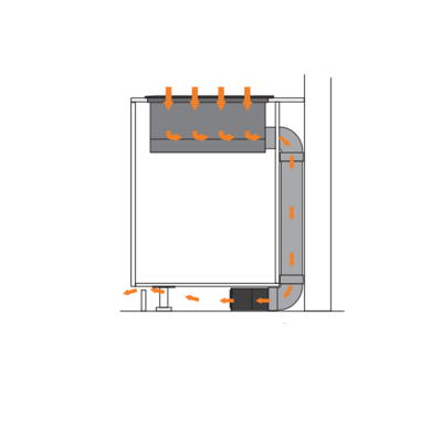 Gaggenau ca082061 Ducted recirculation kit for 60 cm top