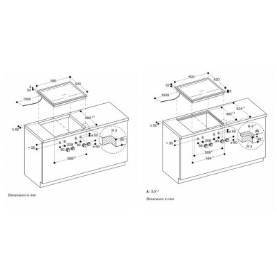 Gaggenau vi462115 Placa de inducción de 60 cm con marco + pomos