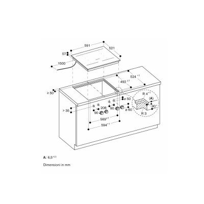 Gaggenau vi462105 induction hob 60 cm + knobs