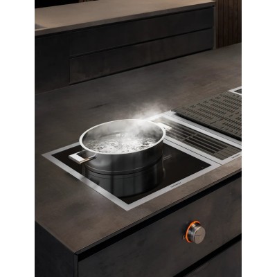 Gaggenau vi414115 piano induzione domino 38 cm con cornice inox + manopola
