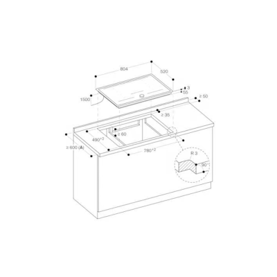 Płyta indukcyjna Gaggenau ci282112 80cm ze stalową ramą