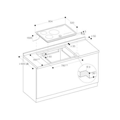 Gaggenau ci283113 Płyta indukcyjna 80 cm z ramą ze stali nierdzewnej
