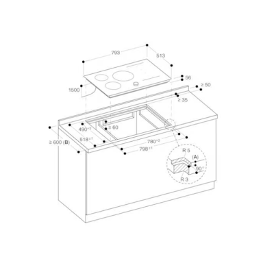 Gaggenau ci283103 Płyta indukcyjna 80 cm z czarnym szkłem