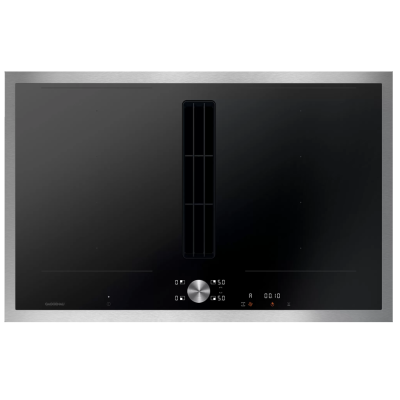 Gaggenau cv282111 Induktionskochfeld mit Dunstabzugshaube, 80 cm Edelstahlrahmen