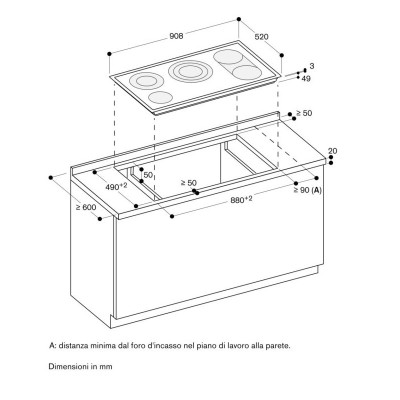 Gaggenau ce291111 90 cm electric hob with stainless steel frame