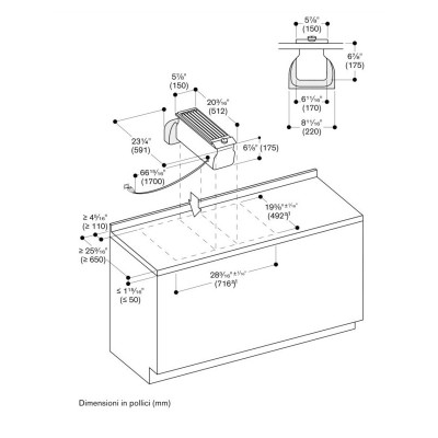 Gaggenau vl200120 floor hood 15 cm