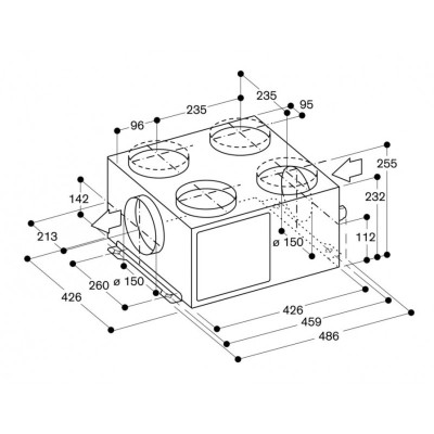 Gaggenau AR400142 Dunstabzugsmotoreinheit für Dunstabzugshauben