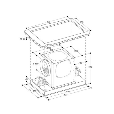 Module de recirculation Gaggenau aa010811 pour hottes en acier inoxydable