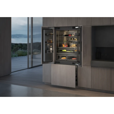 Gaggenau rvy497190 Lodówka do zabudowy z podwójnymi drzwiami 90 cm i zamrażarką