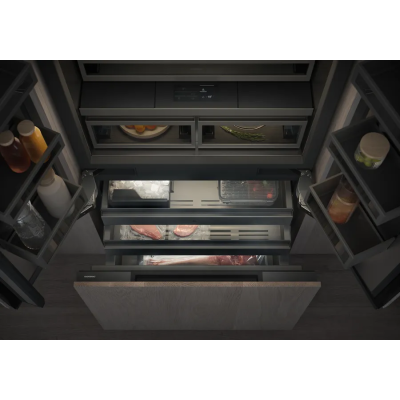 Gaggenau rvy497190 Lodówka do zabudowy z podwójnymi drzwiami 90 cm i zamrażarką