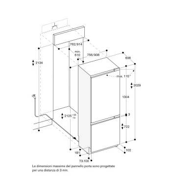 Gaggenau rb472305 Built-in refrigerator freezer 75.6 cm h 212.5