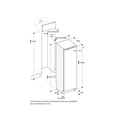 Gaggenau rc462305 built-in single-door refrigerator 60 cm h 212.5