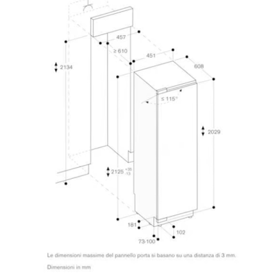 Gaggenau rf410304 Einbau-Gefrierschrank 45 cm H 212,5