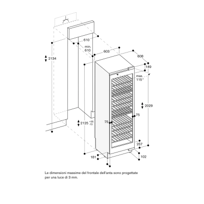 Gaggenau rw466365 built-in wine cellar 60 cm h 212.5