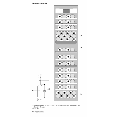 Gaggenau rw414365 vinoteca empotrada 45 cm h 212,5