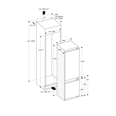 Gaggenau rb289300 frigorífico-congelador empotrado h 177 cm