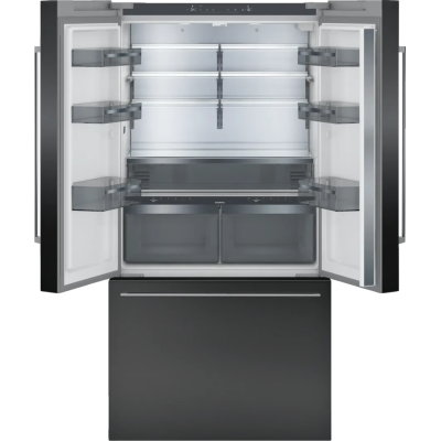 Gaggenau ry295350 90cm wolnostojąca lodówka z zamrażarką, czarna stal