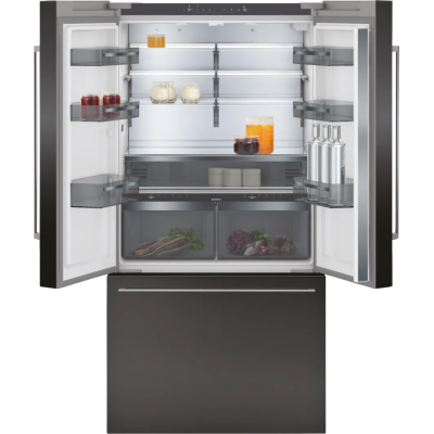 Gaggenau ry295350 freistehender Kühlschrank mit Gefrierfach 90 cm, schwarzer Stahl