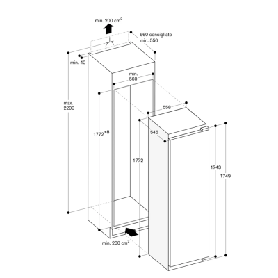 Zamrażarka Gaggenau rf282306 h 177 cm