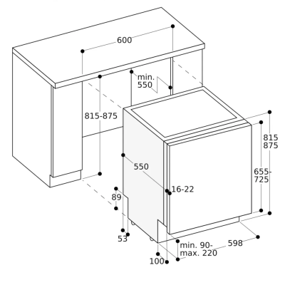 Gaggenau df480101 lavavajillas empotrado totalmente integrado 60 cm h 81,5