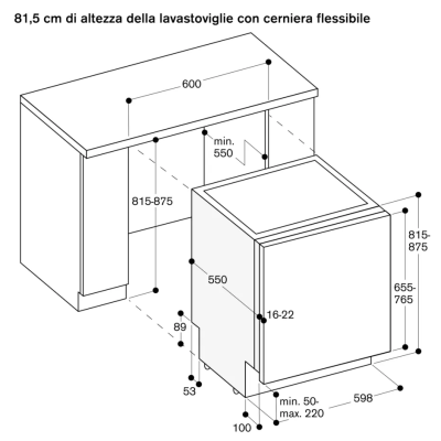 Gaggenau df270101f Einbau-Geschirrspüler komplett verschwindend H 81,5 cm