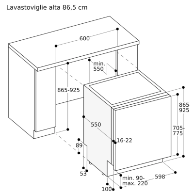 Gaggenau df211100 lave-vaisselle encastrable 60 cm totalement caché