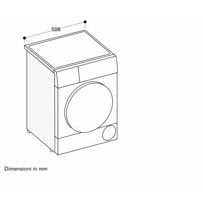 Gaggenau wt260165 sèche-linge sur pied 9 kg blanc - noir