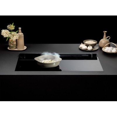 Falmec Brera induction hob with integrated hood 90 cm black glass ceramic