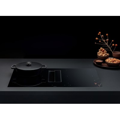 Falmec Zero induction hob with integrated hood 85 cm black glass ceramic