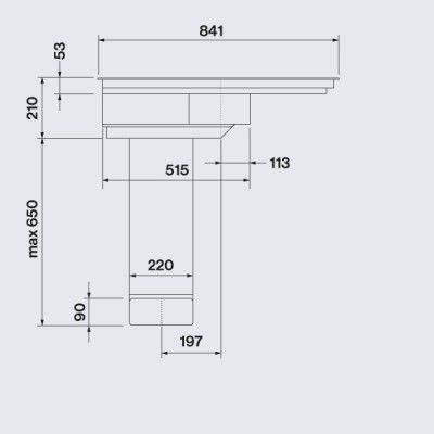 Placa de inducción Falmec Zero con campana integrada 85 cm vitrocerámica negra