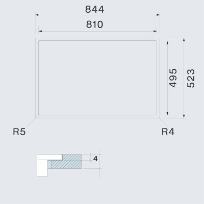 Falmec Zero induction hob with integrated hood 85 cm black glass ceramic