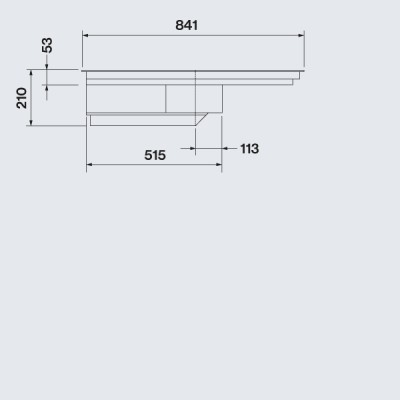 Falmec Zero Easy filtering induction hob with integrated hood 85 cm black glass ceramic