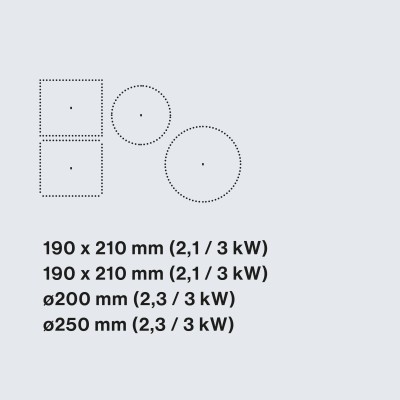 Falmec Induction 78 hob 80 cm black tempered glass