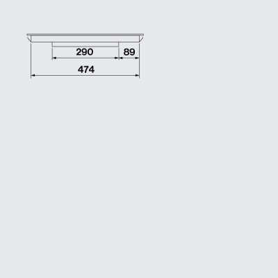 Falmec Induktionskochfeld 78, 80 cm, schwarzes gehärtetes Glas