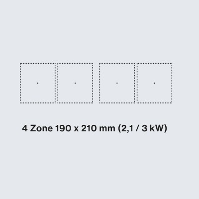 Falmec Induction 88 hob 88 cm black tempered glass