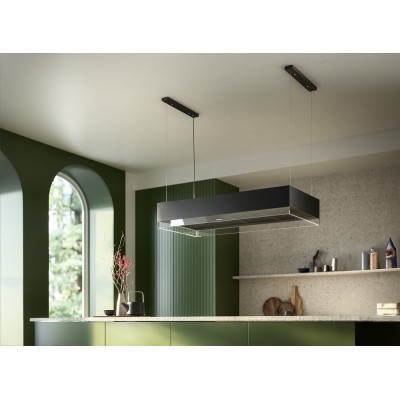 Falmec Vetra island hood 120 cm black steel