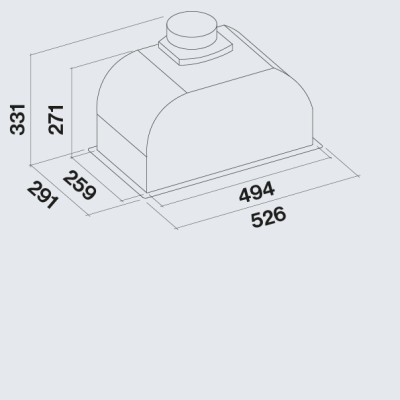 Falmec gruppo incasso plus Green Tech cappa sottopensile 50 cm