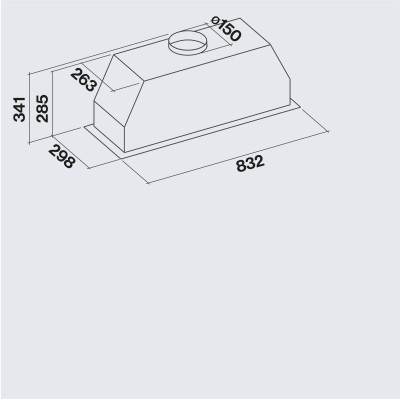 Falmec built-in group No-Drop under-cabinet hood 90 cm